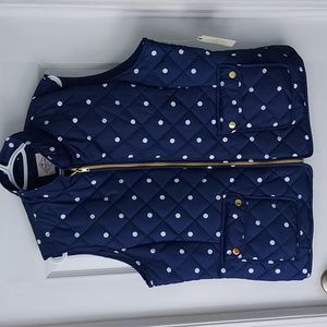 NWT - Navy Polka Dot Vest